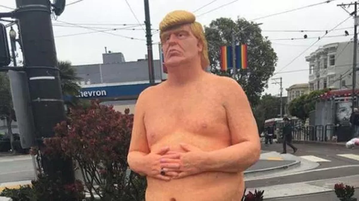 last nude statue of american president donald trump sold in 18 lakh rupees