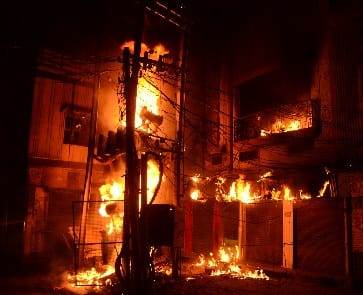 transformer fire engulf house and shop in Bareilly
