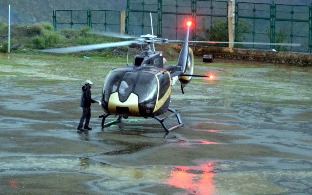 niira radia helicopter stuck in rain