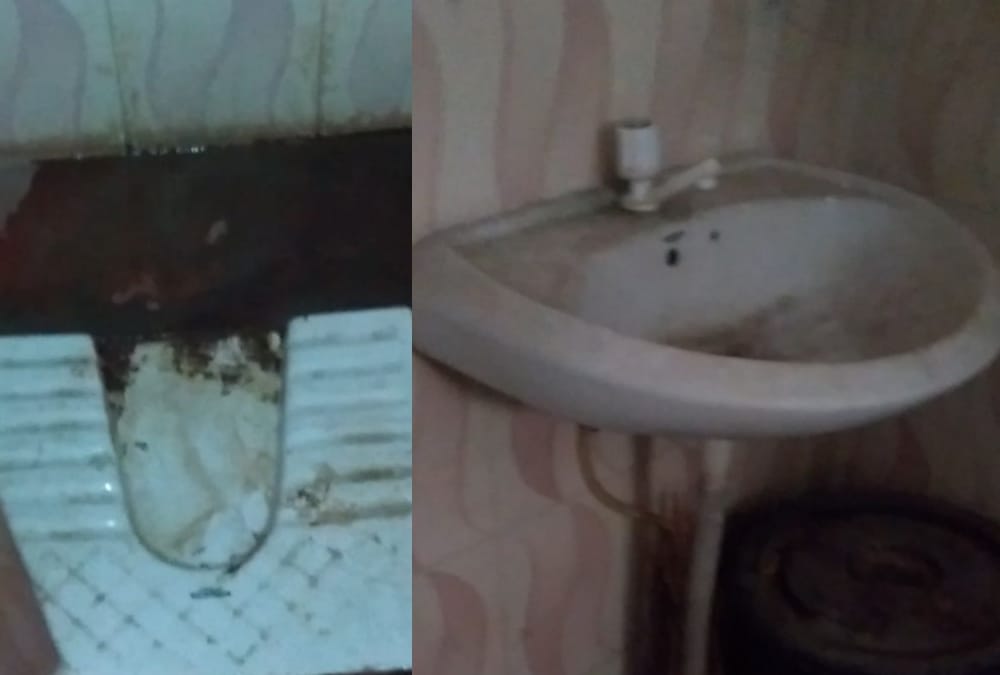 dirty toilets in b ed examination centers in lucknow.