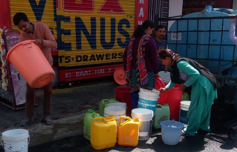 Water tanker discharged to deal with drinking water crisis