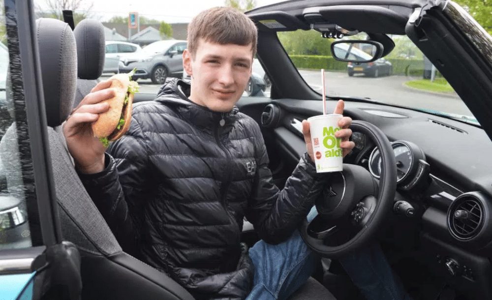 a boy win Mini Cooper for purchasing regular meal in McDonalds