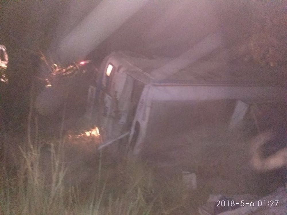 Three devotees killed, 38 injured in bus accident