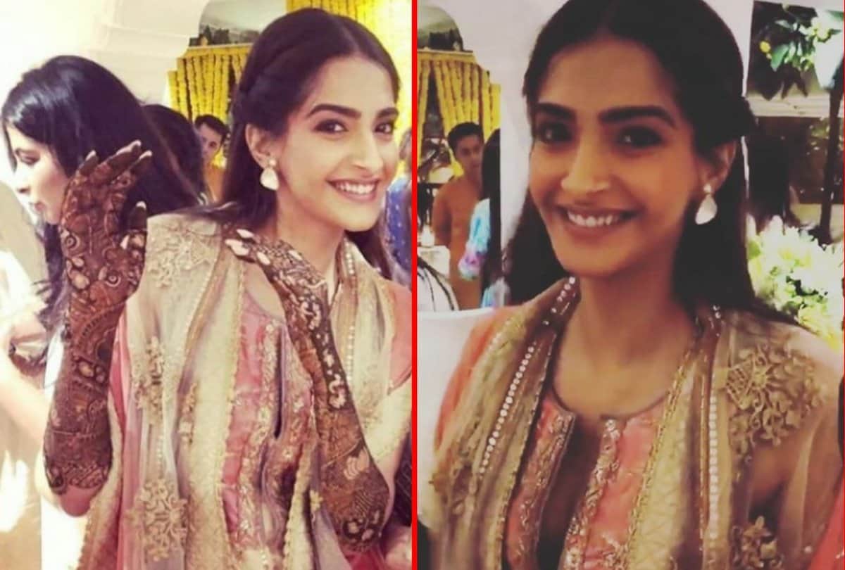 mehandi queen veena nagda applied henna on sonam kapoor hands