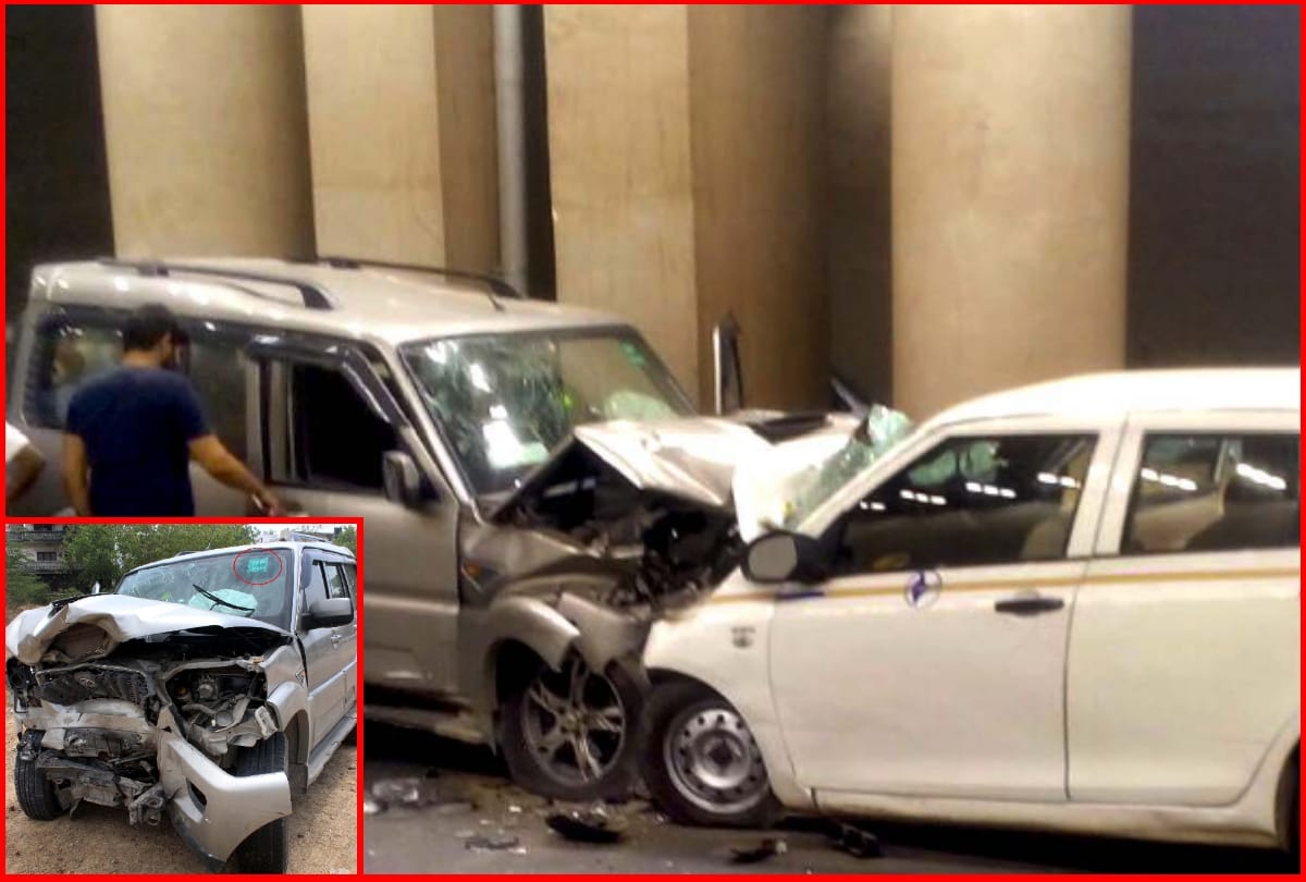 indigo airlines pilot cab collided with the car of vip number