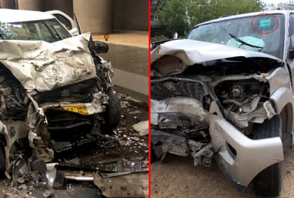 indigo airlines pilot cab collided with the car of vip number