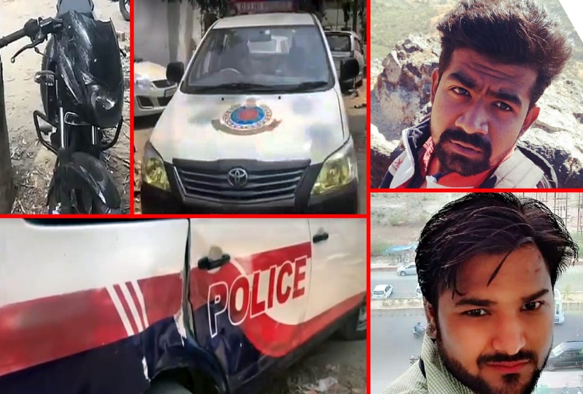when bike ram in pcr both bikers thrown away too far on road if had helmet their life may saved