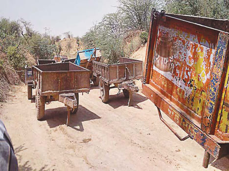 The villagers of Jigni jammed in the village