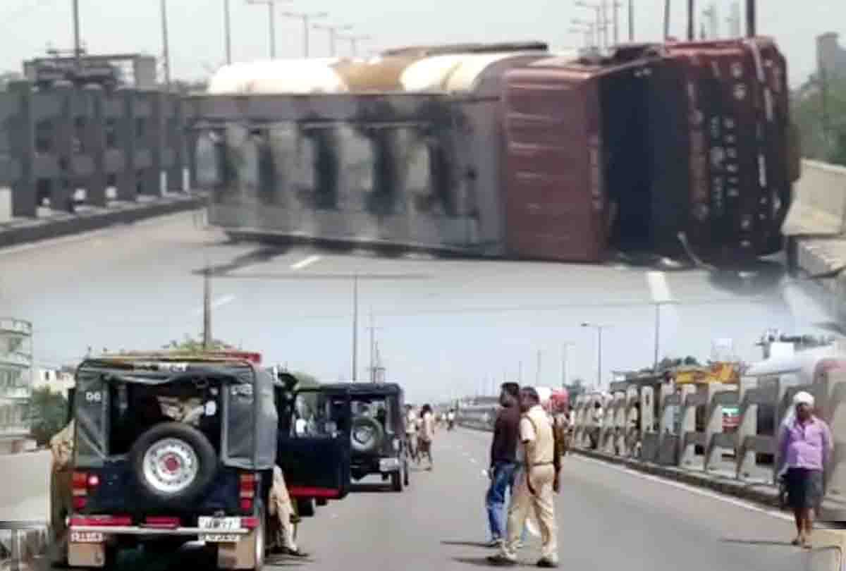 Affected on Kanpur highway, 24 thousand liters of petrol went down