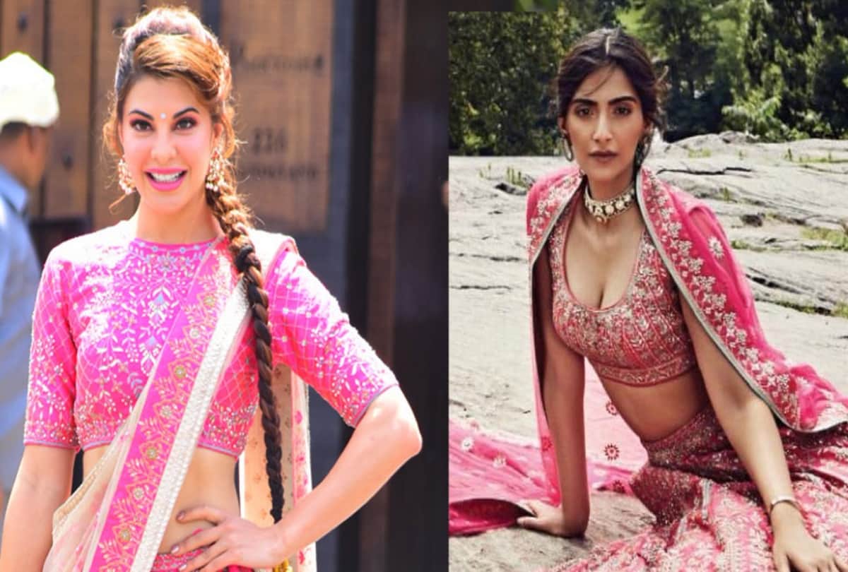 At Sonam Kapoor wedding Jacqueline Fernandez wear same lehenga which sonam wear in her photoshoot