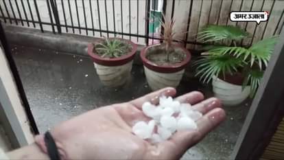 Rain with high storm in shamli 