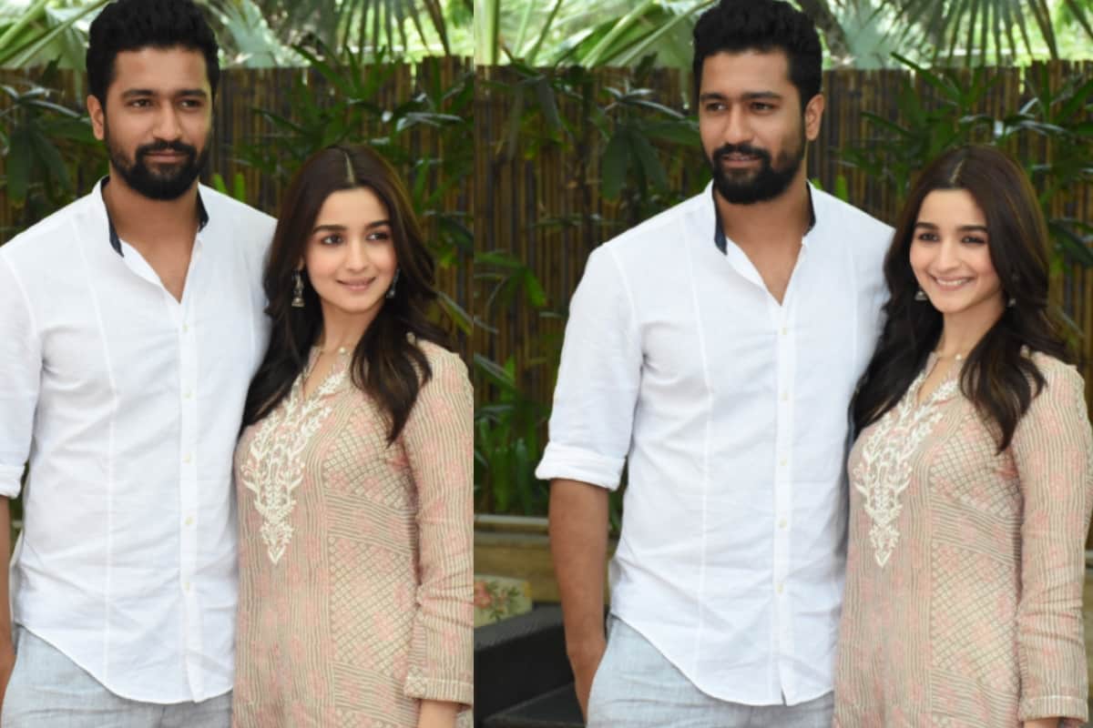 alia bhatt and vickey Khaushal reached delhi for promotion of film raazi delhi-ncr