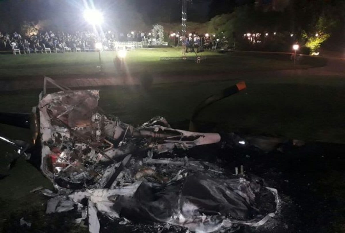 Chopper crashes carrying bride for wedding 