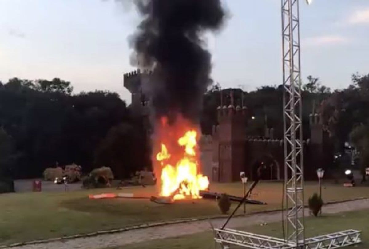 Chopper crashes carrying bride for wedding 