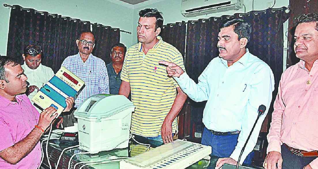 Voted EVMs and slips from VV Pat