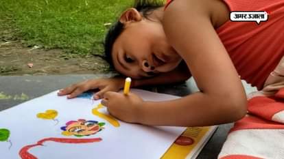 Amar ujala organized painting competition in lucknow