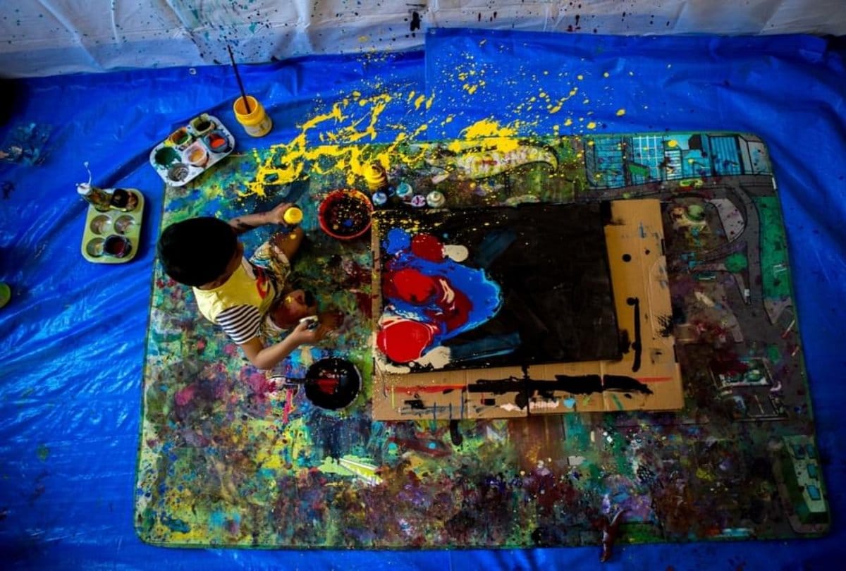 Meet with Four years old child painter advait kolarkar from pune 