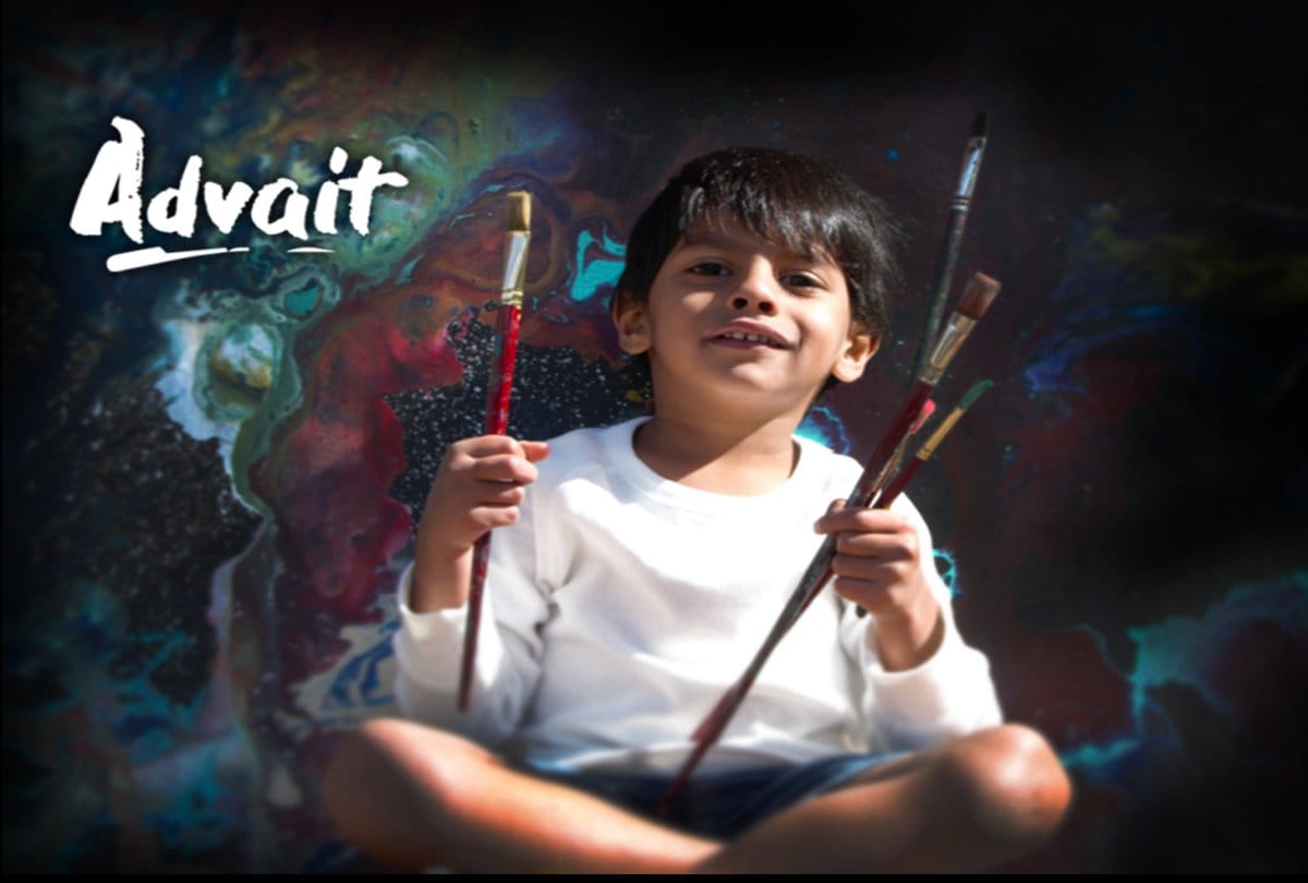 Meet with Four years old child painter advait kolarkar from pune 