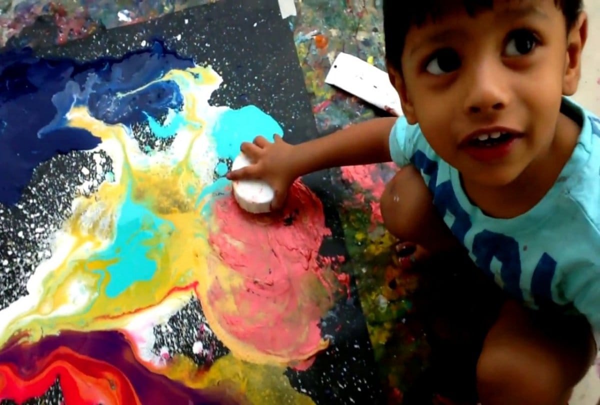 Meet with Four years old child painter advait kolarkar from pune 