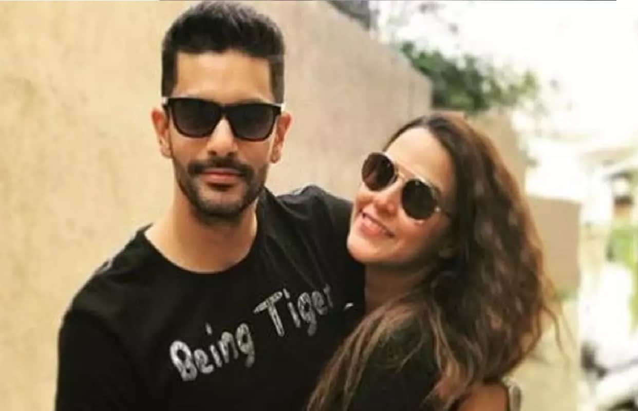neha dhupia shared swimming pool workout video with husband angad bedi on instagram