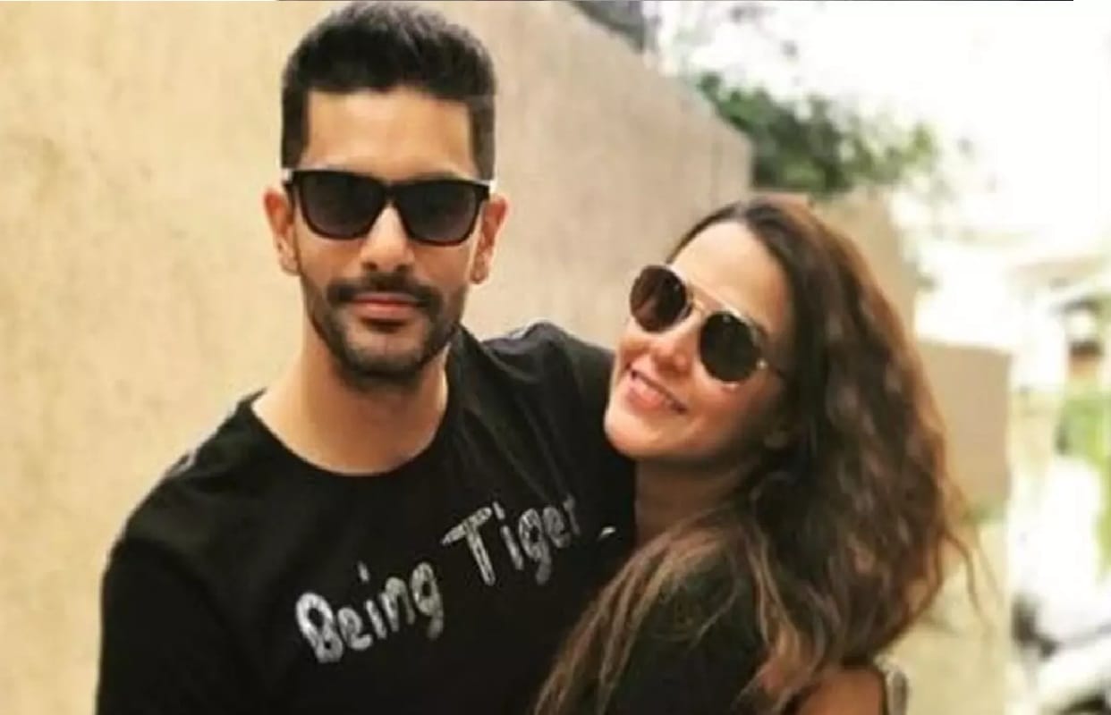 neha dhupia shared swimming pool workout video with husband angad bedi on instagram