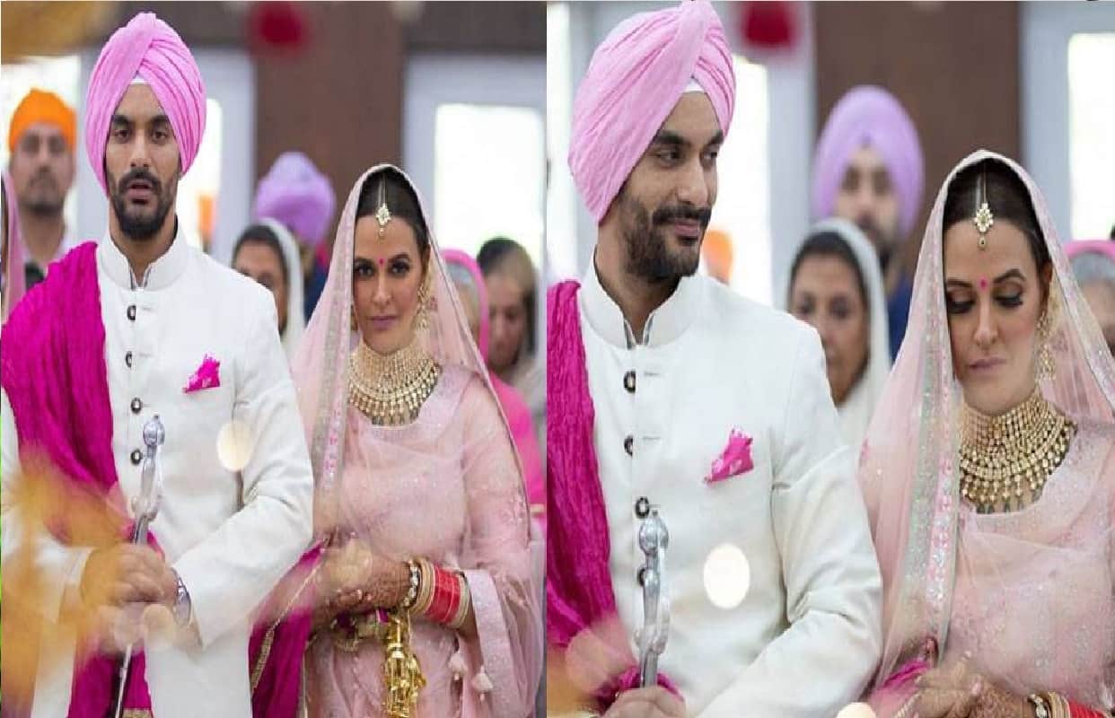 Neha Dhupia get married with former cricketer bishan singh bedis son