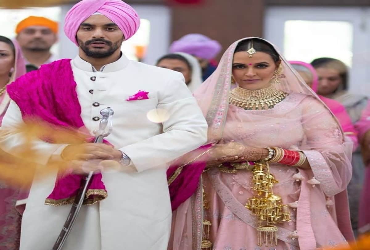 Neha Dhupia and Angad Bedi wedding users reaction on social media 