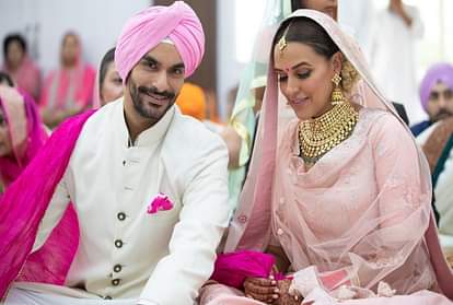 surprise after sonam kapoor wedding neha dhupia is married to actor angad bedi