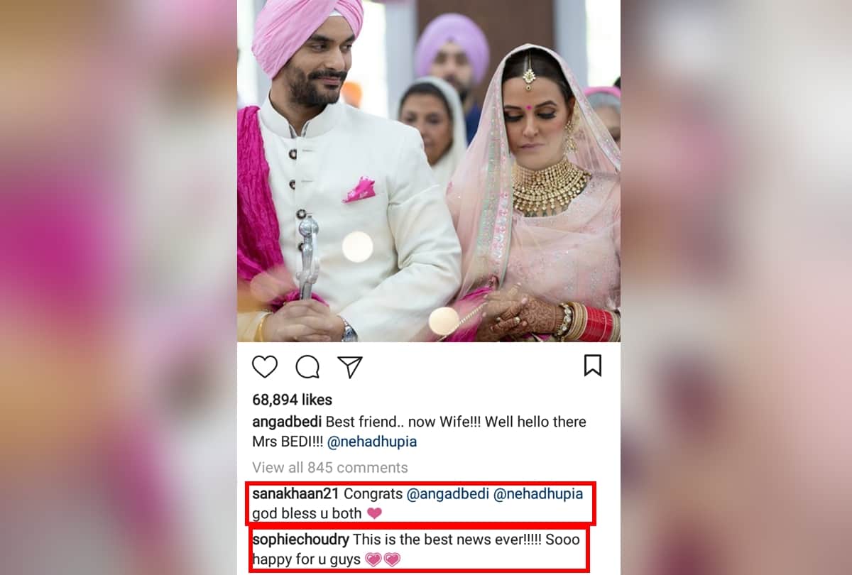 not only fans but bollywood is also shocked with wedding news of neha dhupia delhi ncr