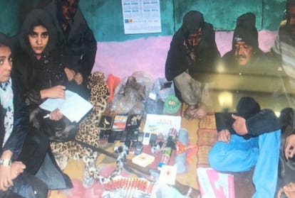 a person arrested with leopard skin and Organs of rare wild animals