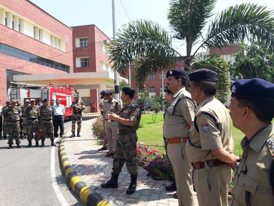 Fire in military hospital dead body rescue Mock drill in dehradun