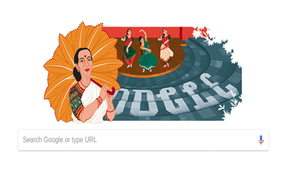 Google celebrates Indian classical dance Mrinalini Sarabhai 100th birthday by doodle