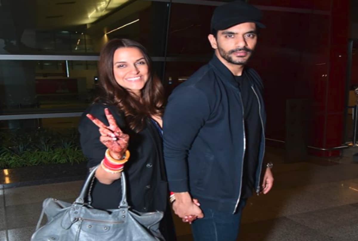Neha Dhupia and Angad Bedi dance video goes viral 