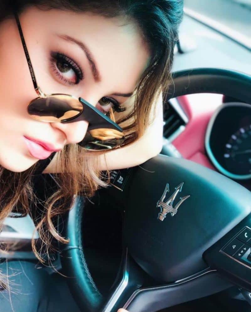 urvashi rautela black dress photos, dehradun