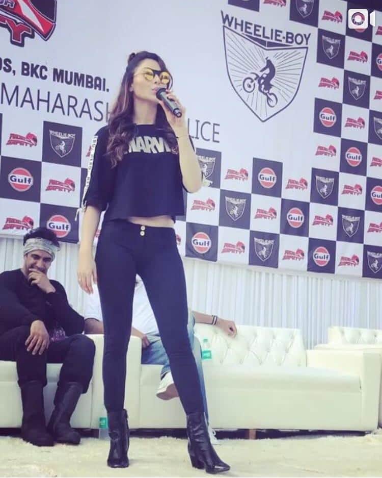 urvashi rautela black dress photos, dehradun