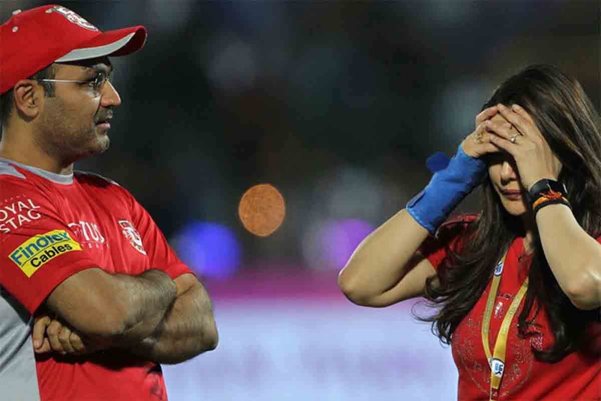 sehwag and preity zinta gets into verbal spat after punjab defeat in ipl