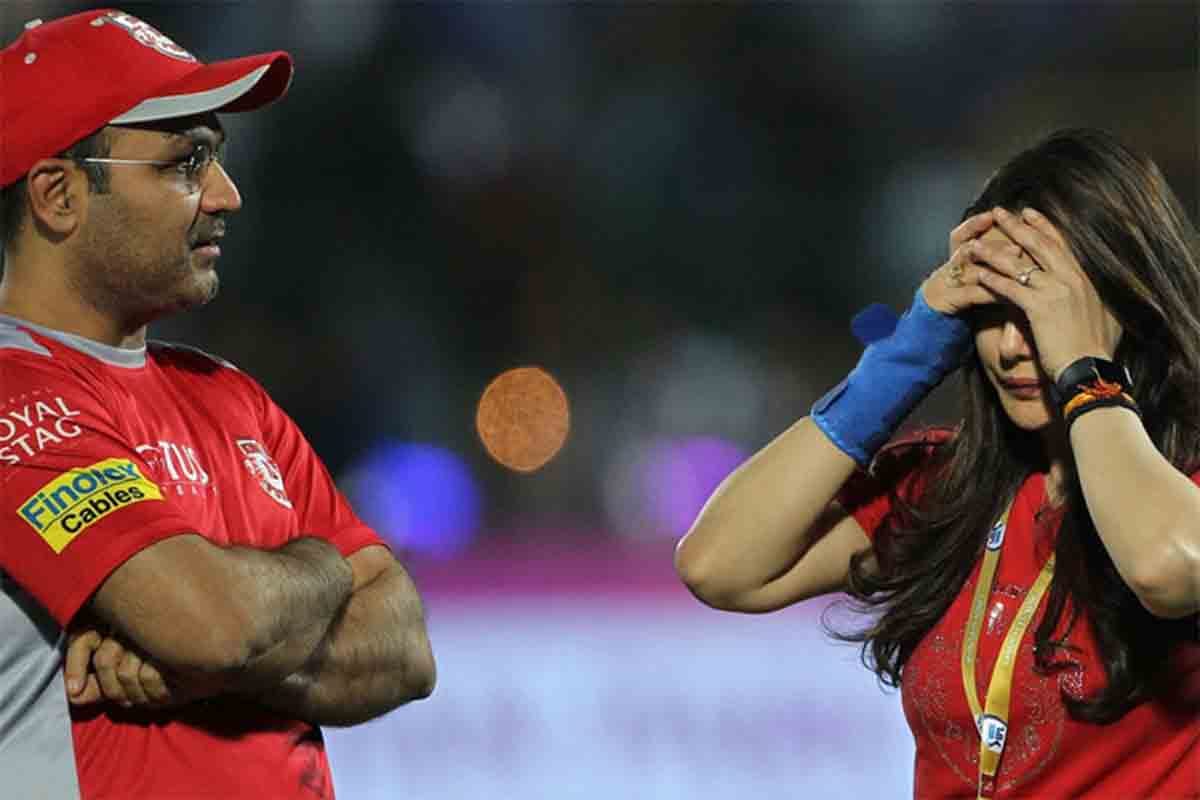 sehwag and preity zinta gets into verbal spat after punjab defeat in ipl