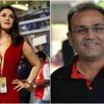 प्रीति जिंटा और वीरेंद्र सहवाग
