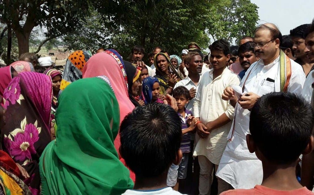 mla reached kataria chandpur dam