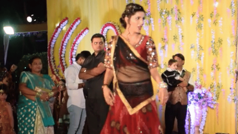 Sapna chaudhary arshi khan and rakhi sawant dance program in marriage ceremony at varanasi