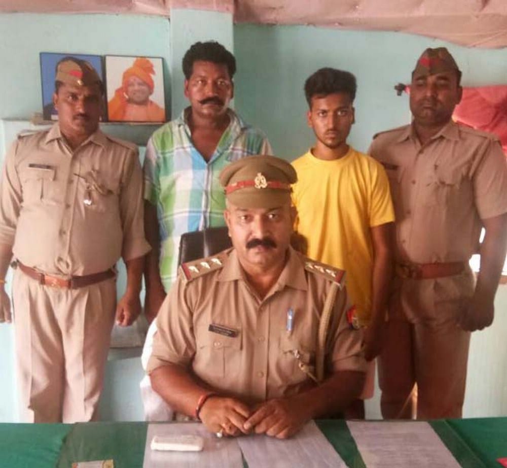 father and son arrested in loot