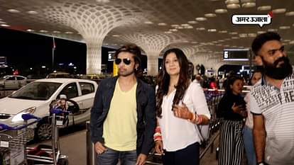HIMESH RESHAMIYA SPOTTED AT MUMBAI AIRPORT, LEAVING FOR DUBAI FOR HONEYMOON
