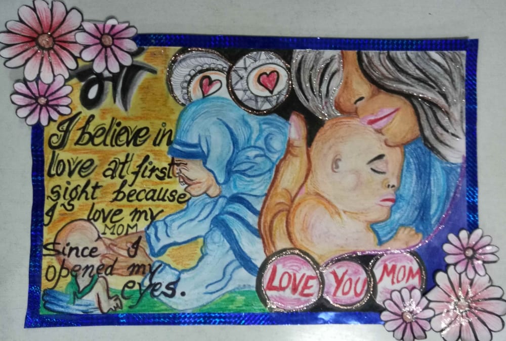 winners of mother's day painting comptition.