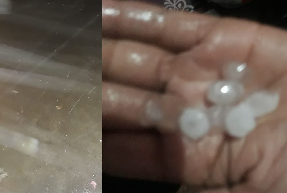 raining with fast winds in lucknow.