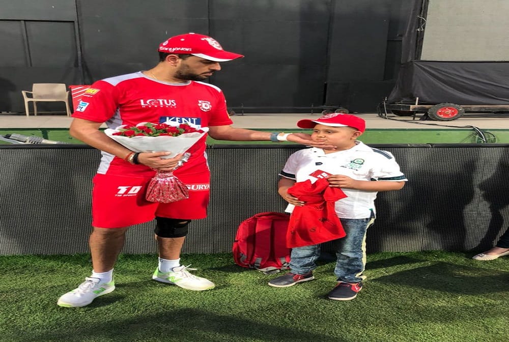 Yuvraj Singh meets 11 year old cancer patient and wins hearts IPL 2018