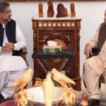 After NSC meeting on nawaz sharif mumbai attack statement Shahid Khaqan Abbasi meets him