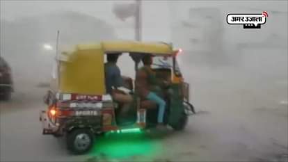 Watch Hail storm follows after thunderstorm in uttar pradesh 