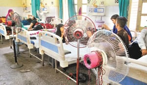 Heat-benting hospital, patient suffering