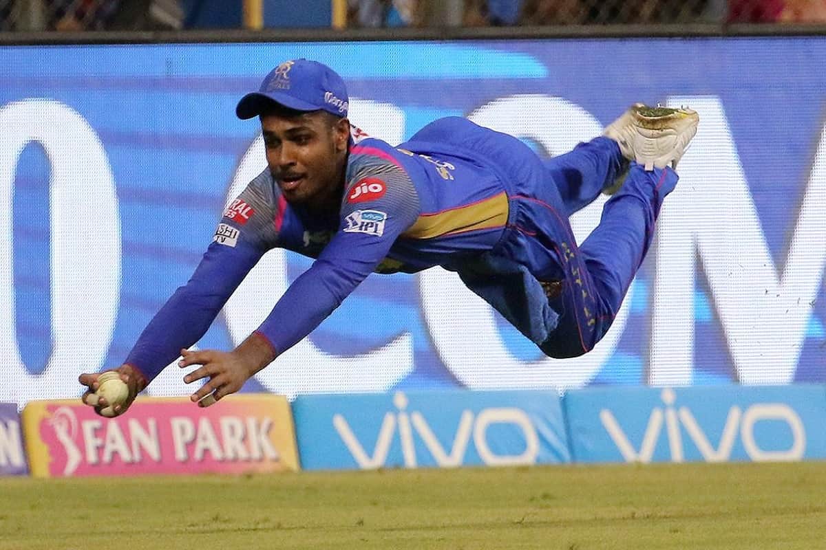 sanju samson ipl 2018 best catch of hardik pandya