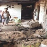 नवाबगंज के दुर्गाखेड़ा में आग से जला गेहूं।